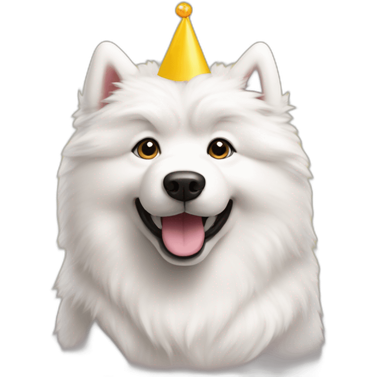 Samoyed dog birthday emoji