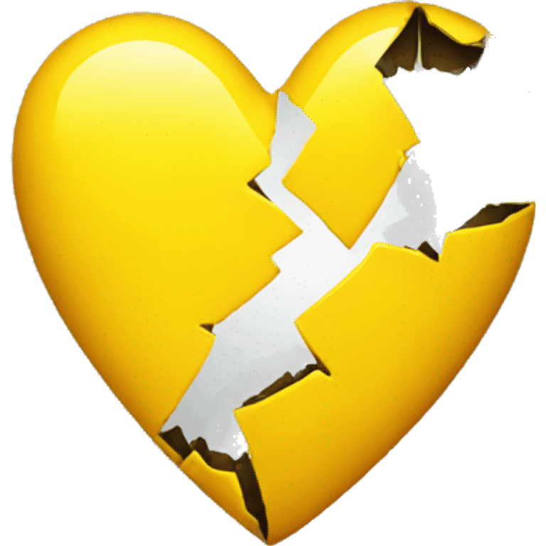 Broken yellow heart emoji