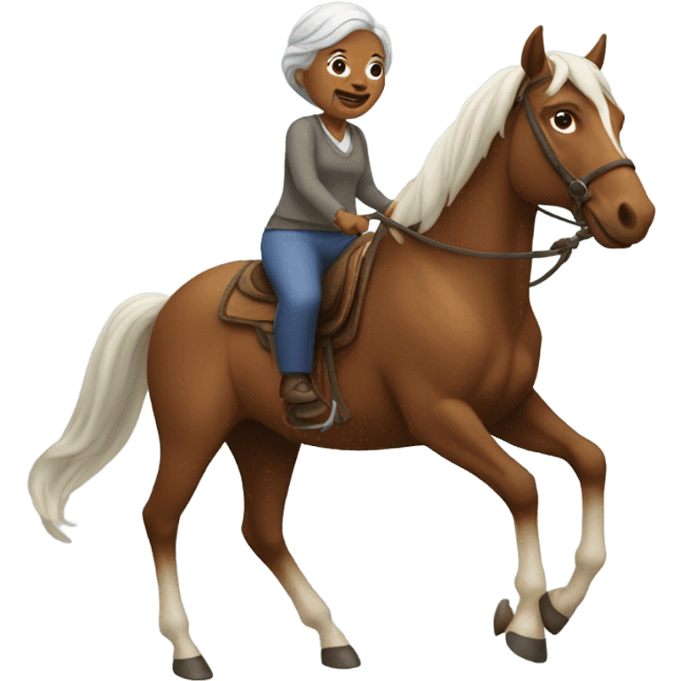 Granmother on a horse emoji