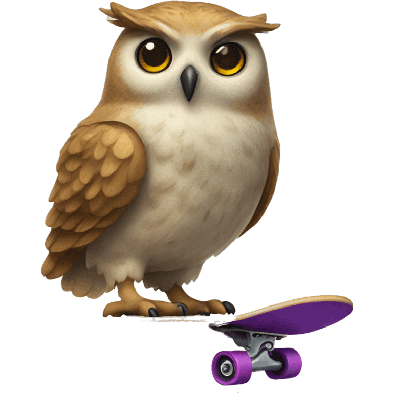 owl on a skateboard emoji