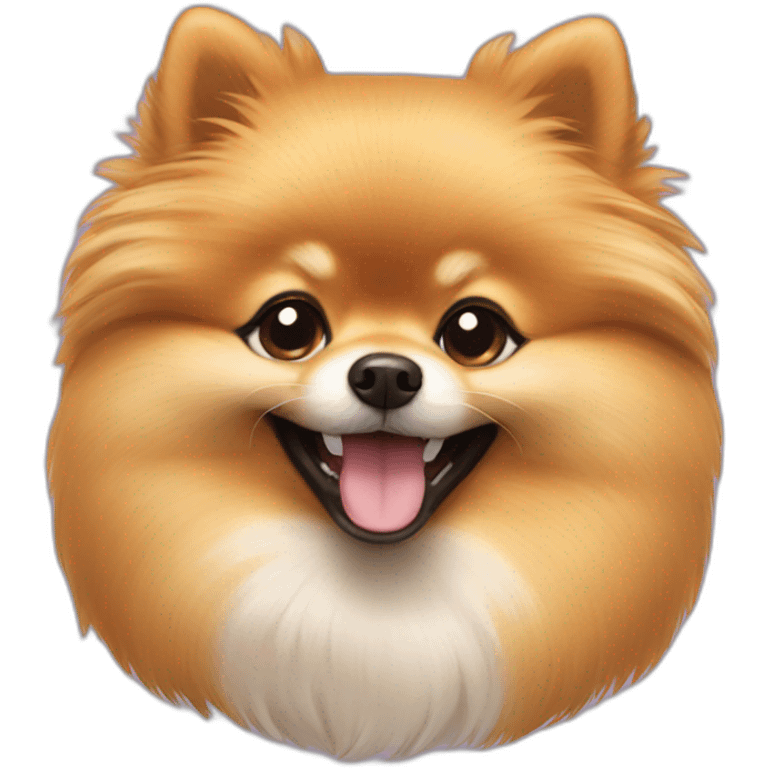 Pomeranian smiling emoji