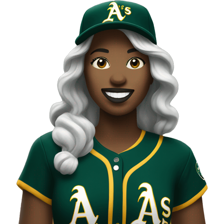 Oakland Athletics woman  emoji