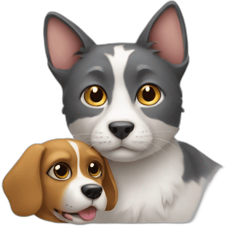 cat with a dog emoji