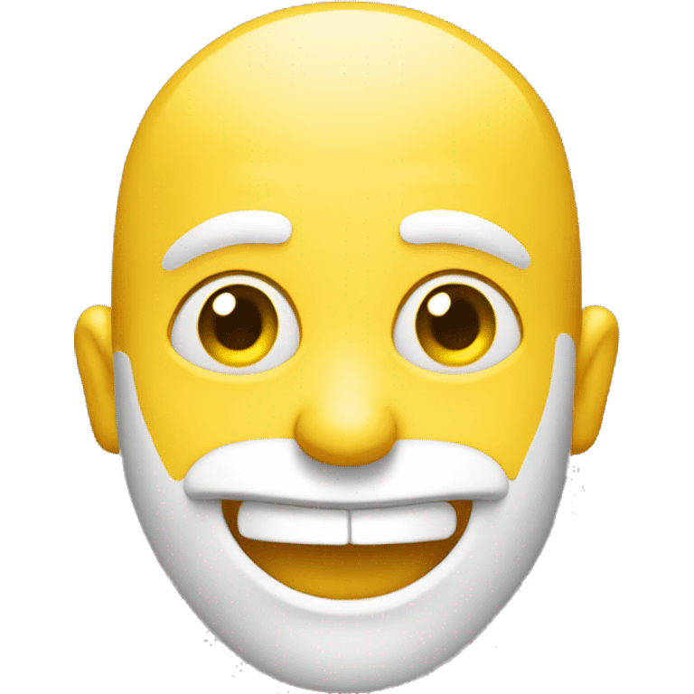 Yellow emoji winking with balding emoji