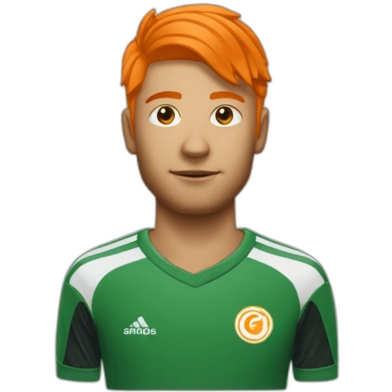 Goalkepper orange hair emoji