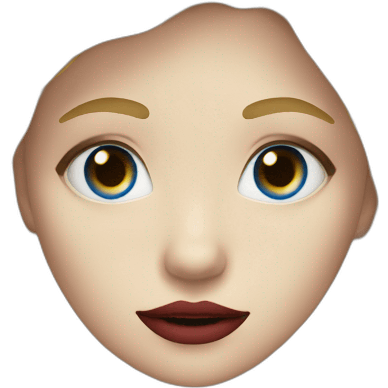 Blonde girl with blue eyes and crown as a vampire emoji