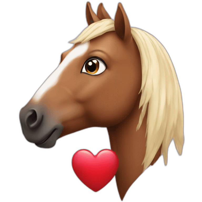 Horse with heart emoji