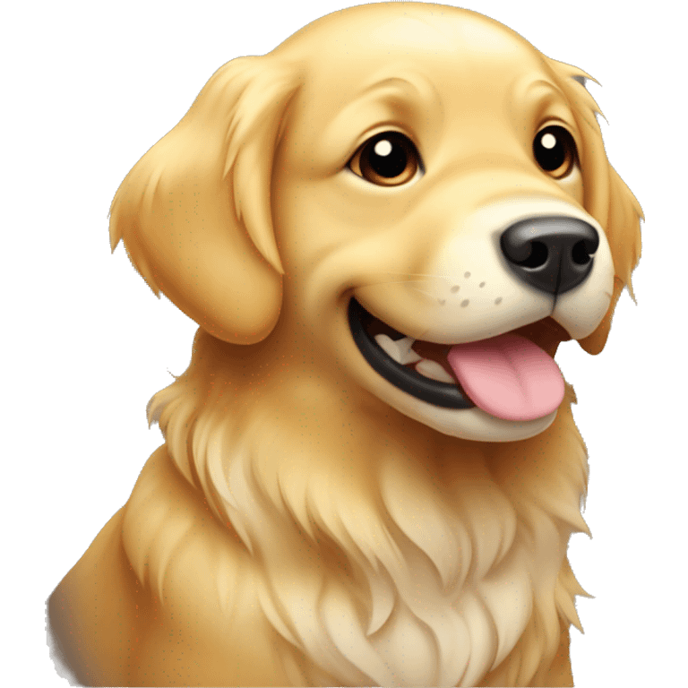 Size: 300px chibi golden retriever drooling emote emoji