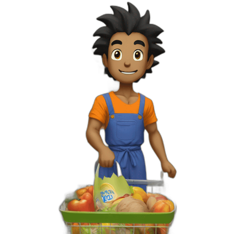 goku buying groceries emoji