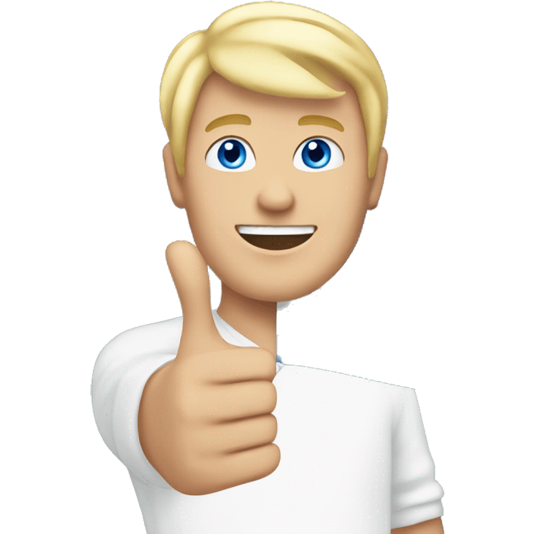 Male with blonde hair and blue eyes waving hand smiling with a Scotland flag emoji