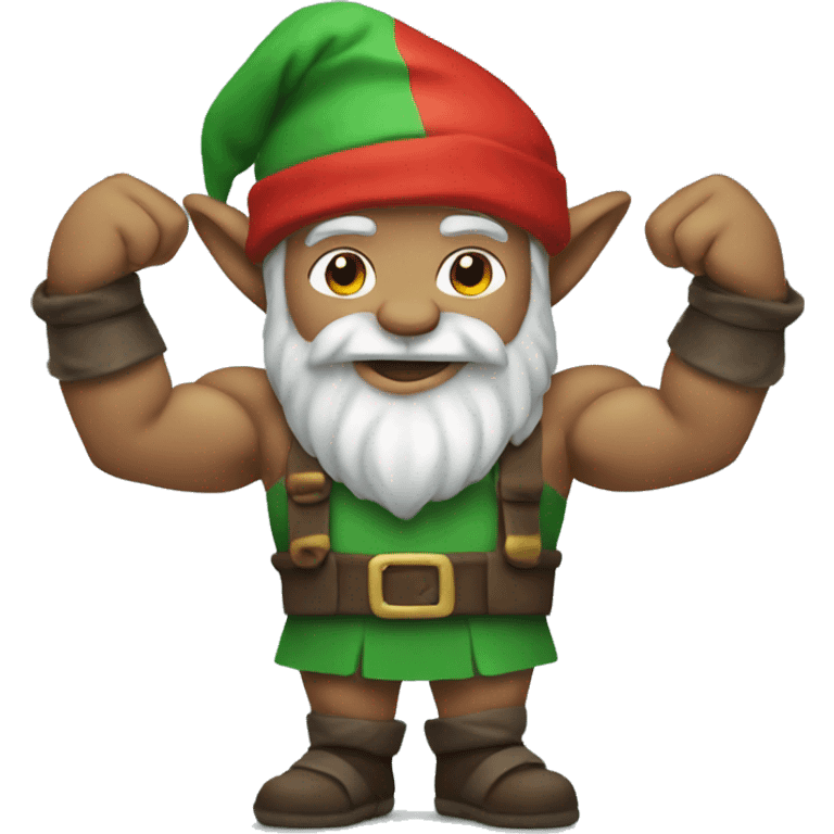 A lutin with big muscles  emoji