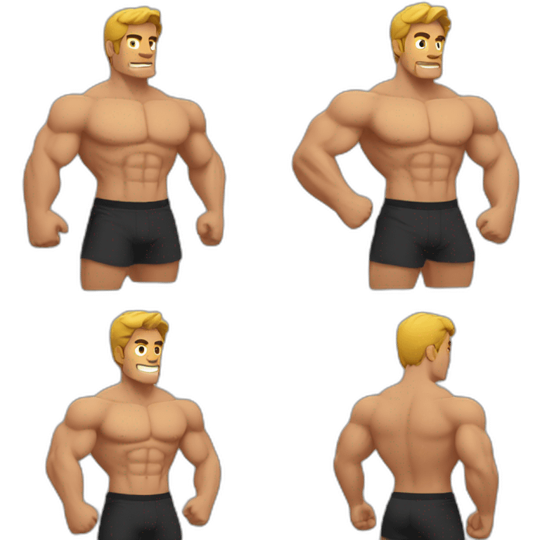 Beau mec musclé emoji