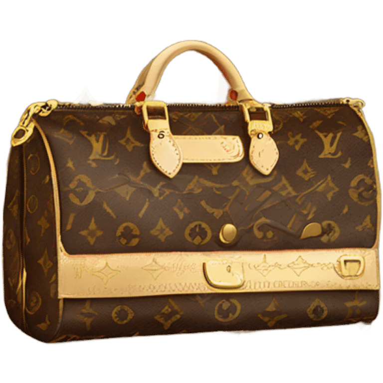 Realistic, looking Louis Vuitton purse emoji