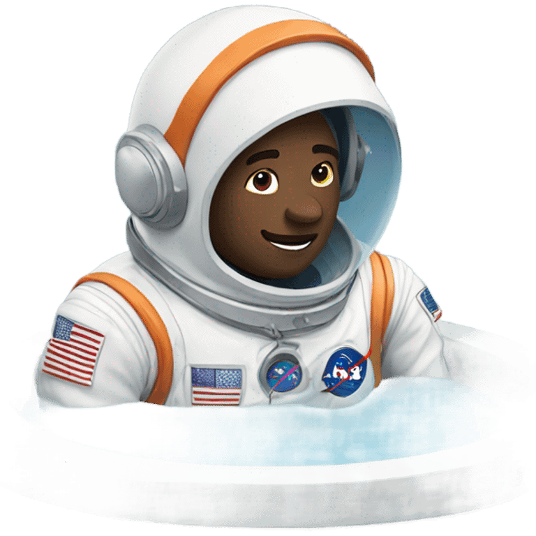 Astronaut in a hot tub emoji