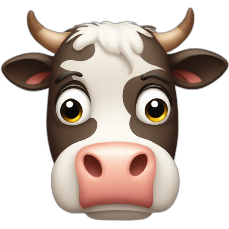 scared cow emoji