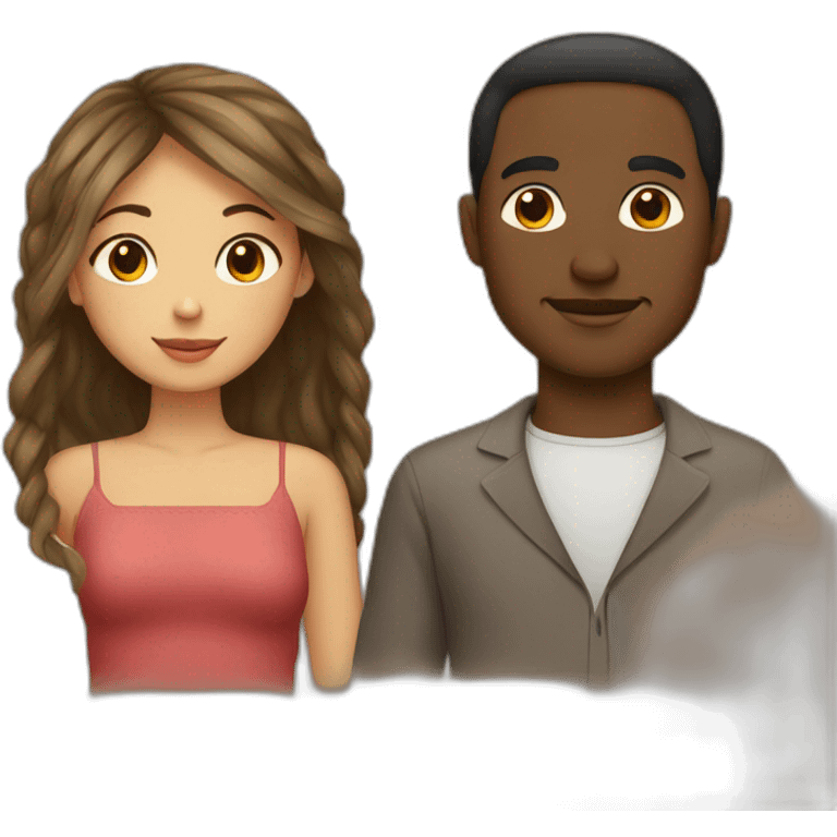 Couple, man malian, girl russian emoji