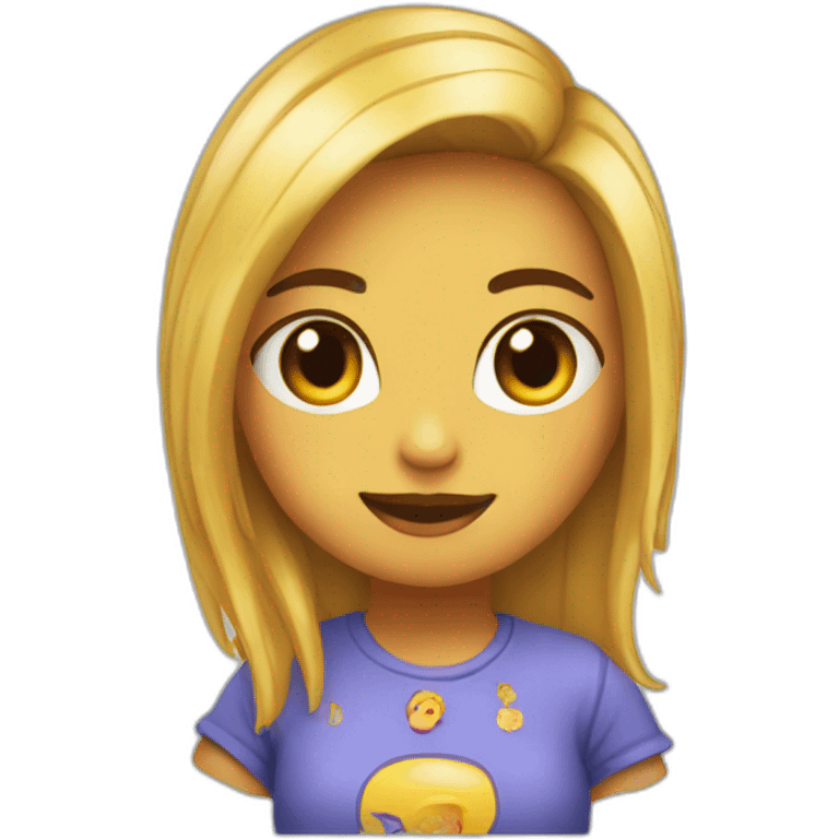 Chica a mí no me mires emoji