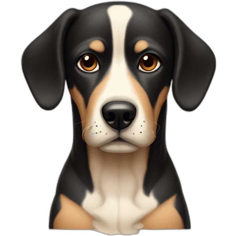 Beige and black dog with long ears emoji