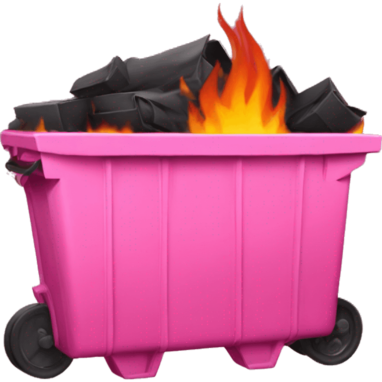 Pink Dumpster fire  emoji