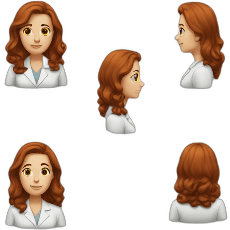 Psychiatrist with auburn hair women emoji