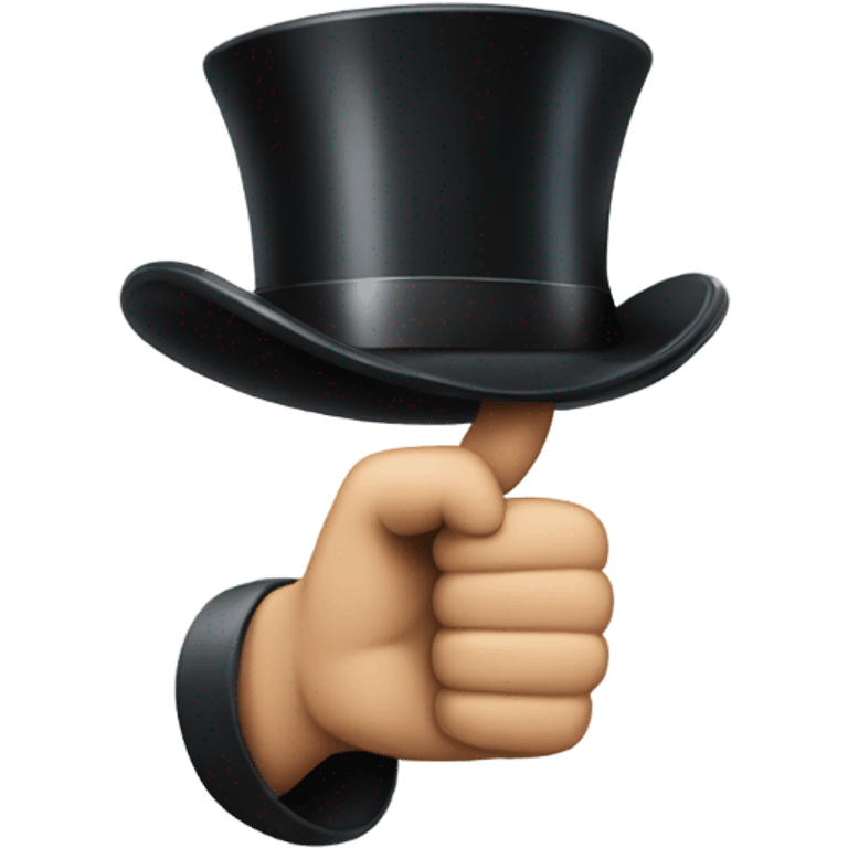 Thumbs up with tophat  emoji