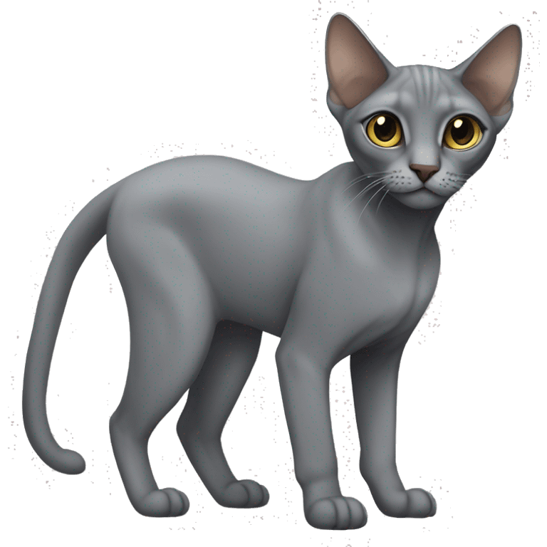 Grey cat of Donna’s sphinx full-grown emoji