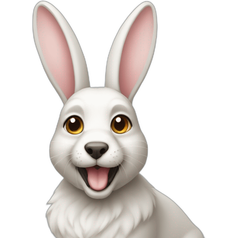 Lapin sur chien emoji