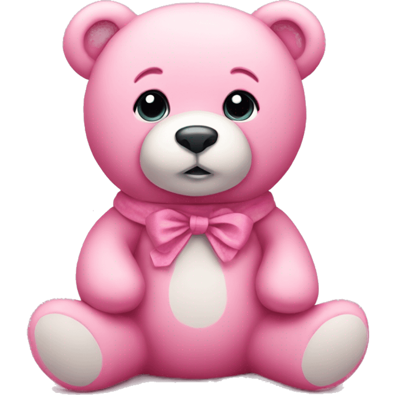 Pink Cute teddy bear emoji