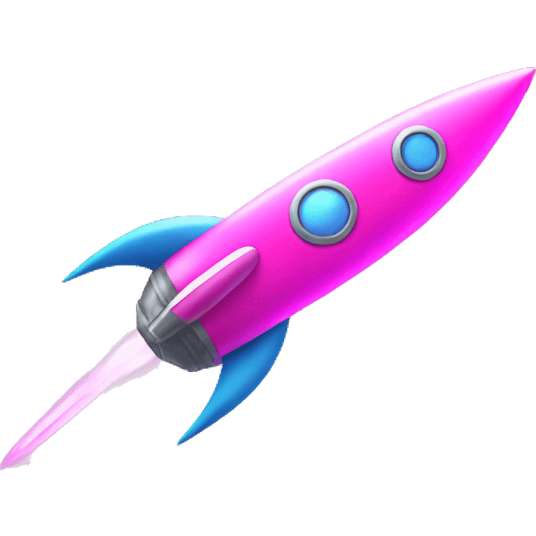 neon pink rocket emoji emoji