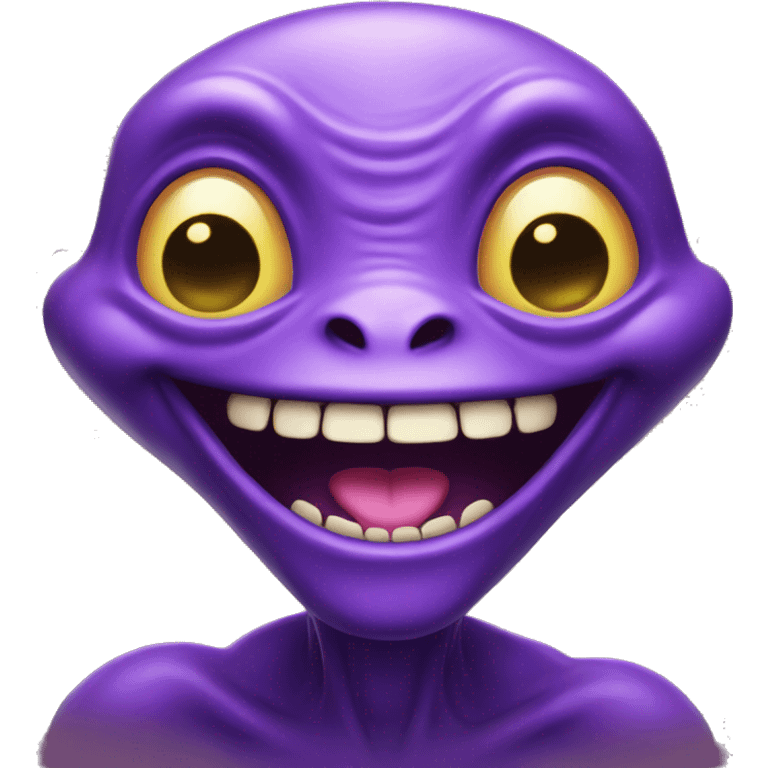 laughing purple alien emoji