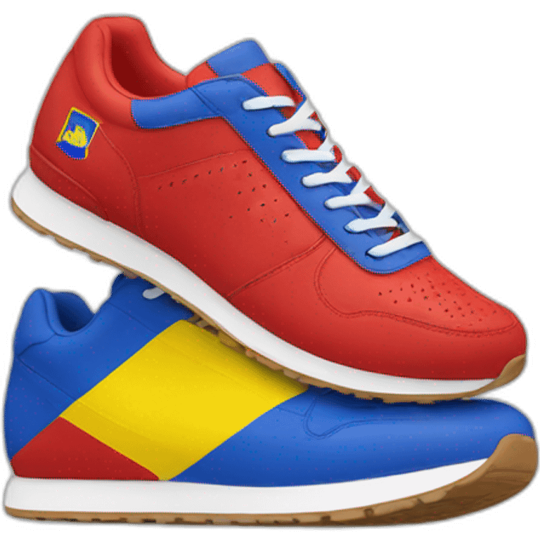 sneaker with romania flag emoji