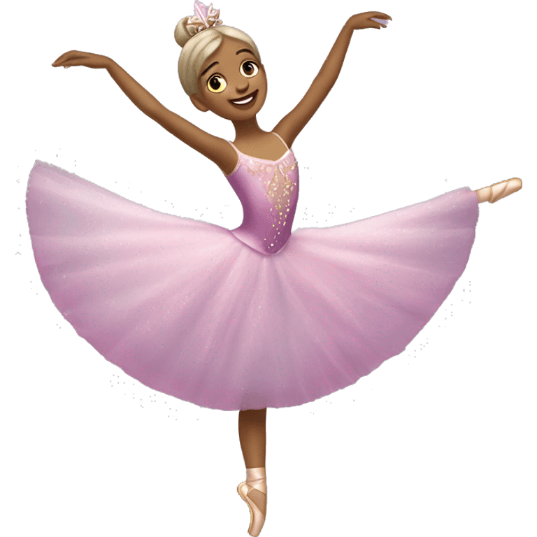 A sugar plum fairy ballerina performing in the nutcracker ballet emoji