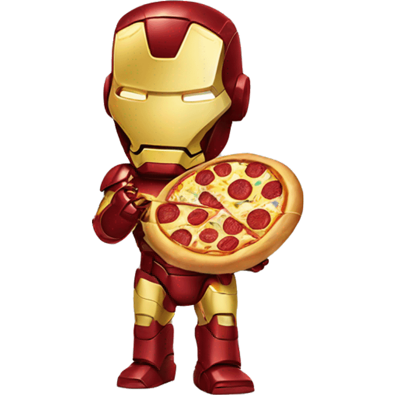 Iron Man eating pizza  emoji