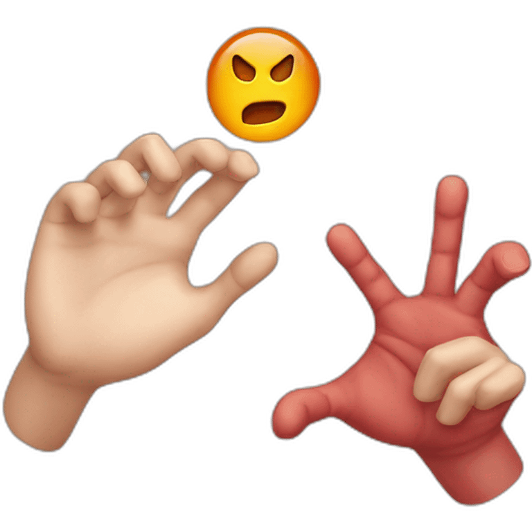 A God left hand and a devil right hand emoji