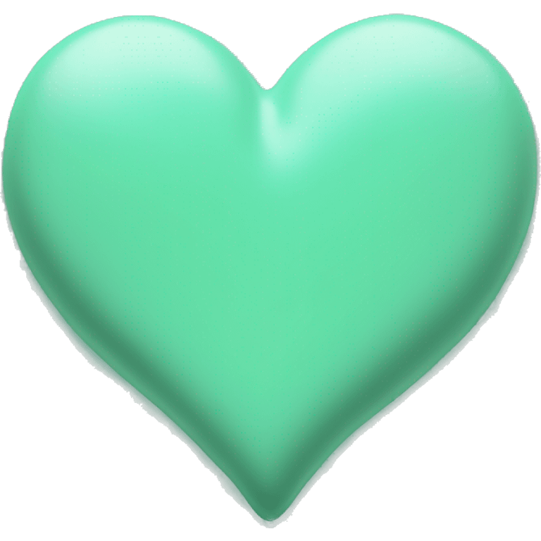 Sea foam green heart emoji