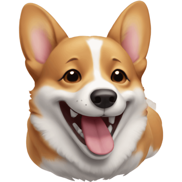 Corgi laughing emoji