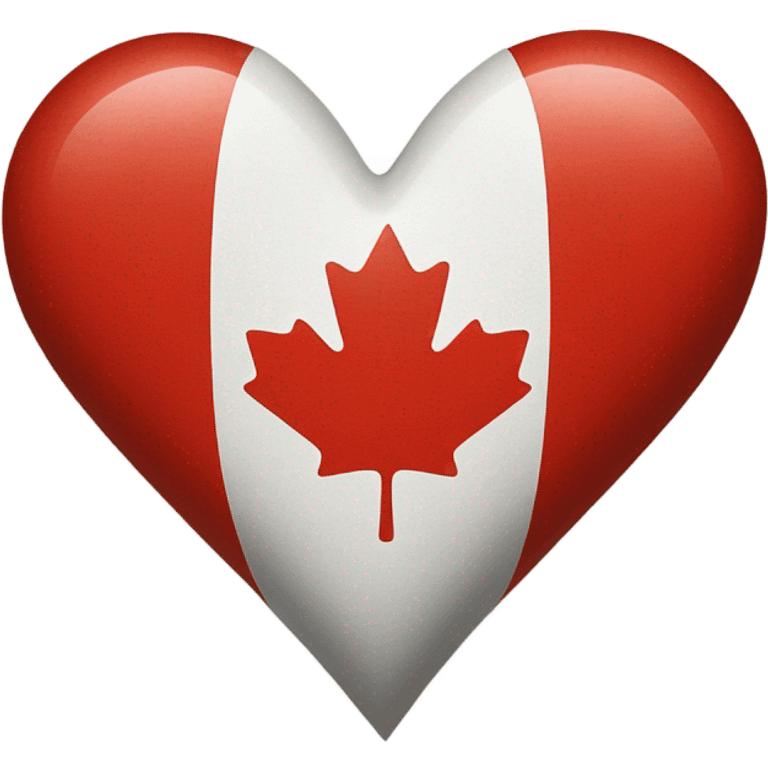 Heart as Canadian flag emoji