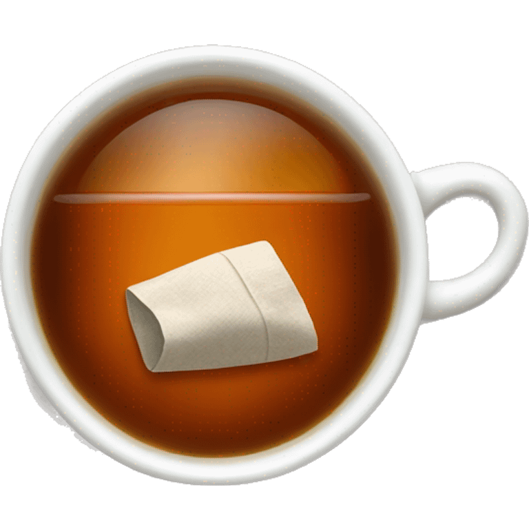 A cup of hot tea bag emoji