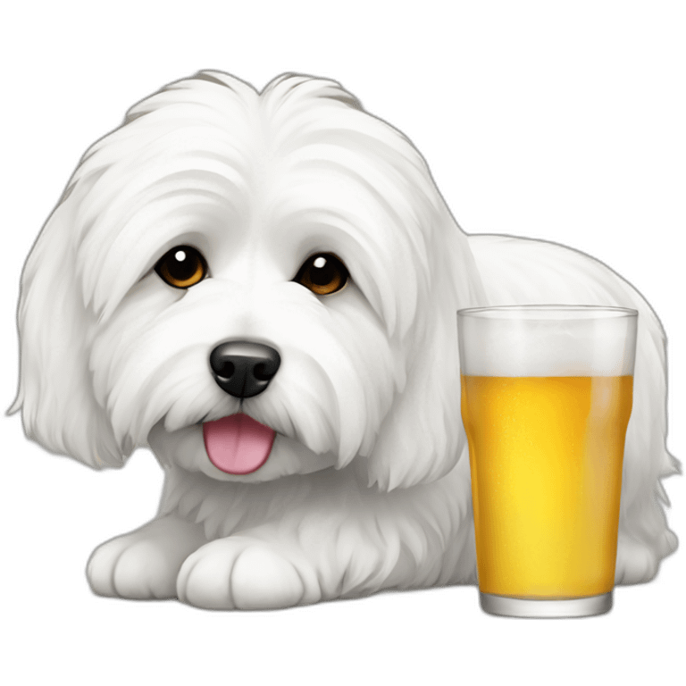 coton de tulear drinking emoji