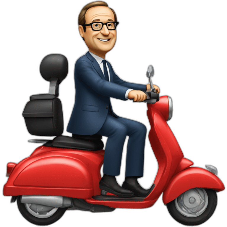 francois hollande sur un scooter emoji