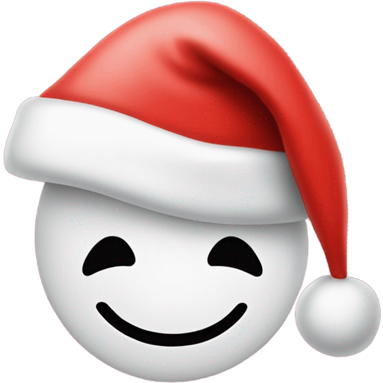 Santa hat on top of smiley face  emoji