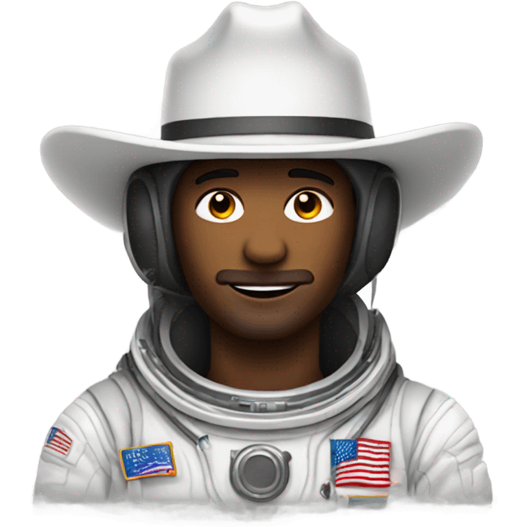 Astronaut wearing cowboy hat emoji