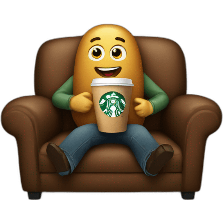 Starbucks couch potato emoji