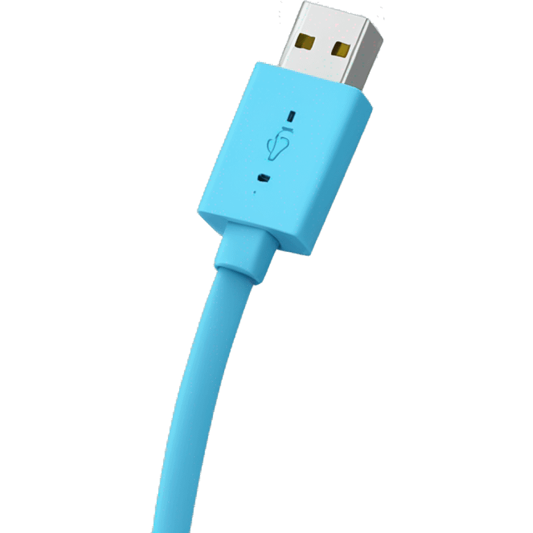 Light blue usb cable emoji