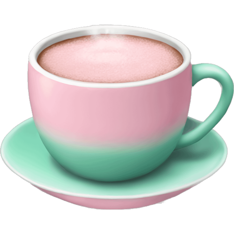 aesthetic Christmas Pink cup of cocoa emoji