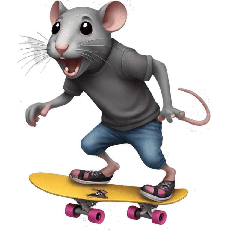 Rat skateboarding  emoji