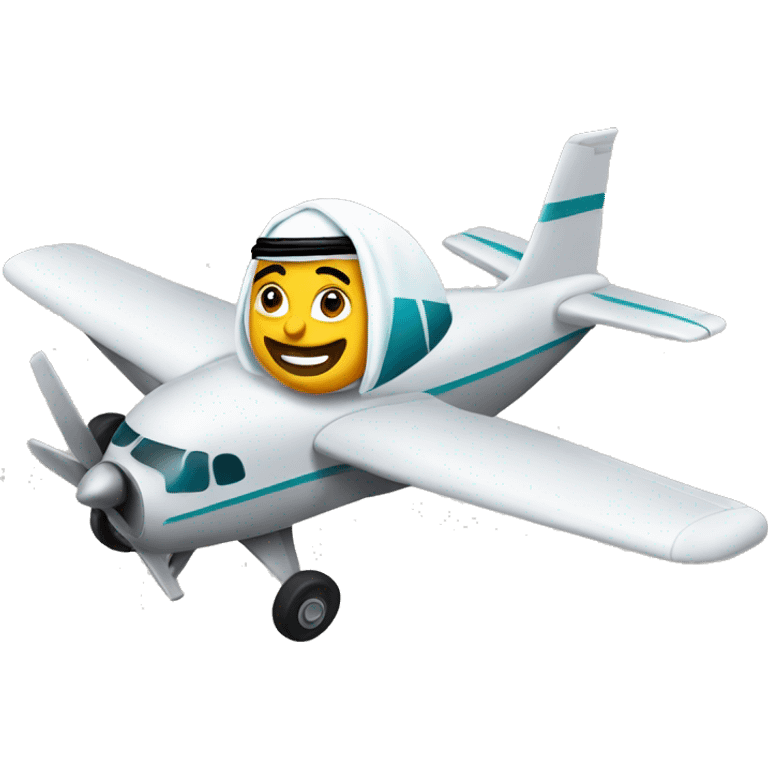 arab guying flying a airplane emoji