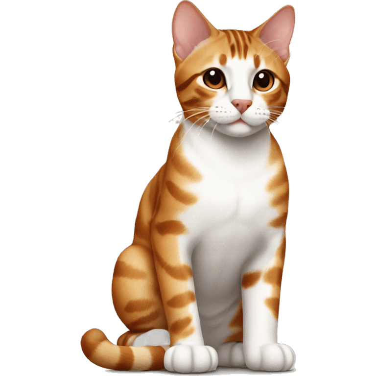 ginger brown white bengal cat cute  emoji