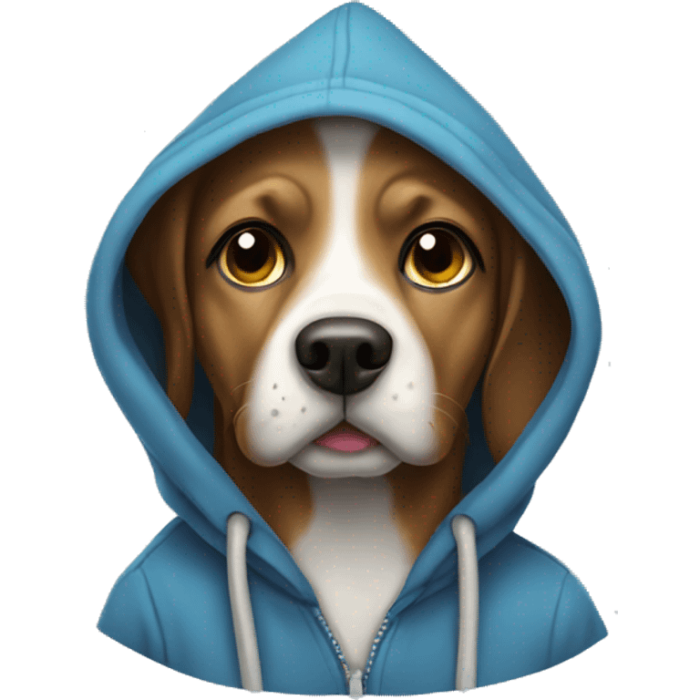 Dog wearing a hoodies  emoji