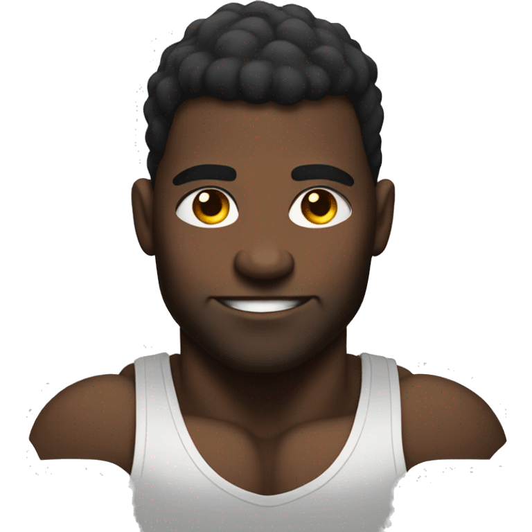 big buff black guy emoji